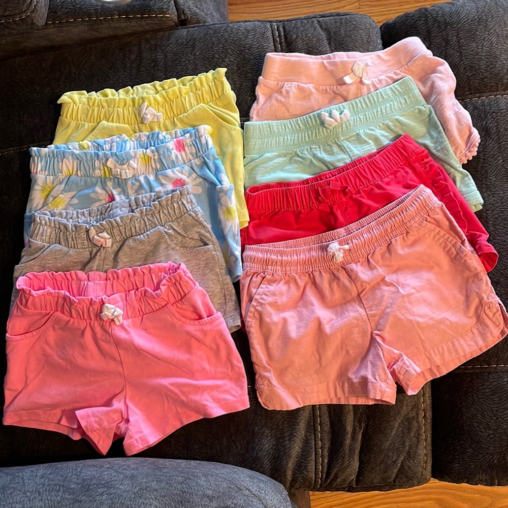 Get all 8 Pairs of Shorts for little girls sizes 6 and 6/6X